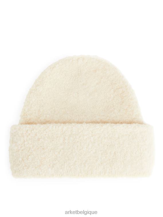ARKET bonnet en mélange d'alpaga femmes blanc cassé T46DR881 accessoires