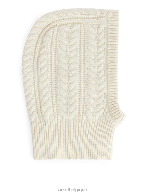 ARKET capuche ajustée en maille torsadée femmes blanc cassé T46DR880 accessoires