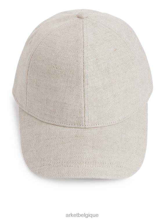 ARKET casquette en lin femmes beige clair T46DR638 accessoires