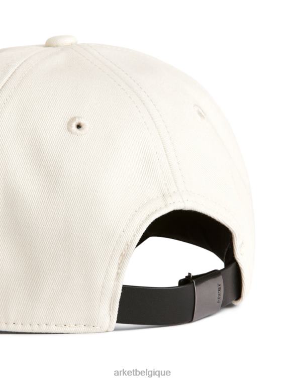 ARKET casquette en sergé de coton femmes blanc cassé/noir T46DR822 accessoires