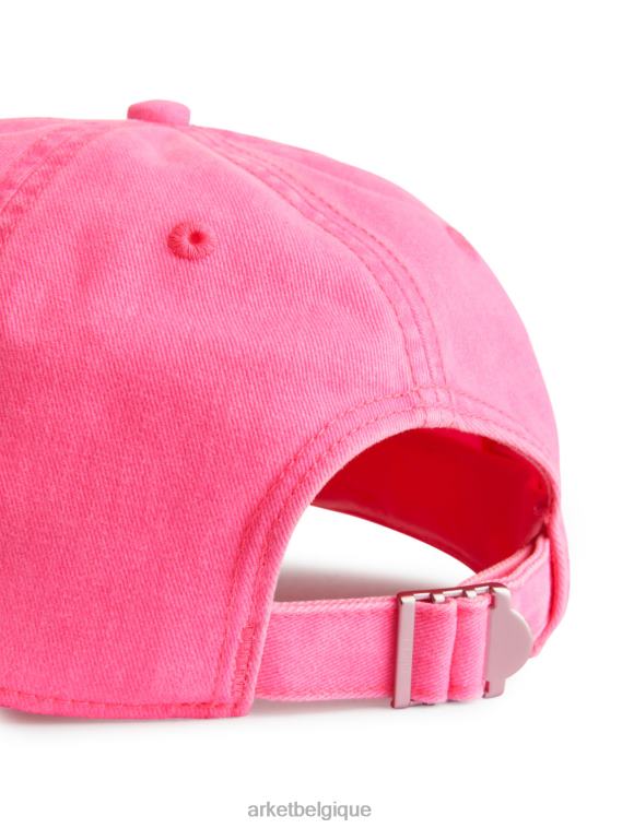 ARKET casquette en sergé de coton lavé femmes rose pétant T46DR821 accessoires