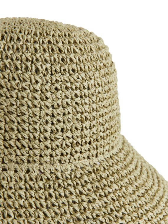 ARKET chapeau de paille femmes vert kaki T46DR819 accessoires