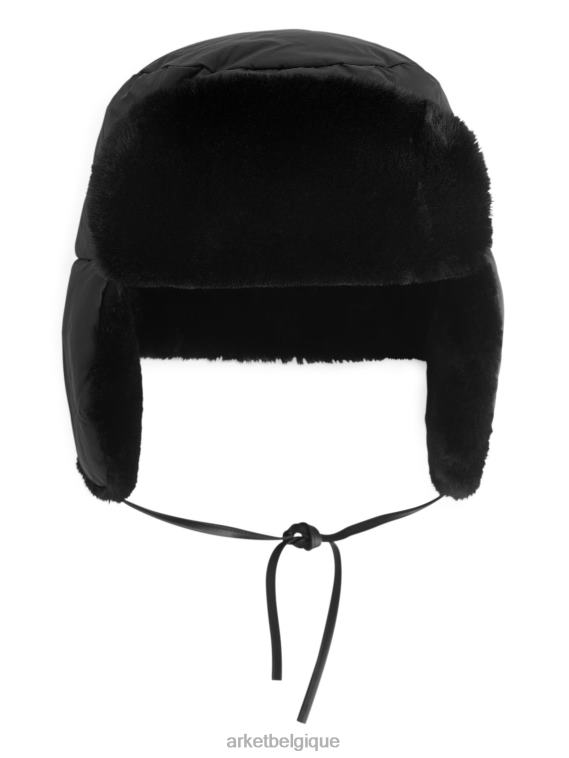 ARKET chapeau de trappeur en fausse fourrure femmes noir T46DR899 accessoires