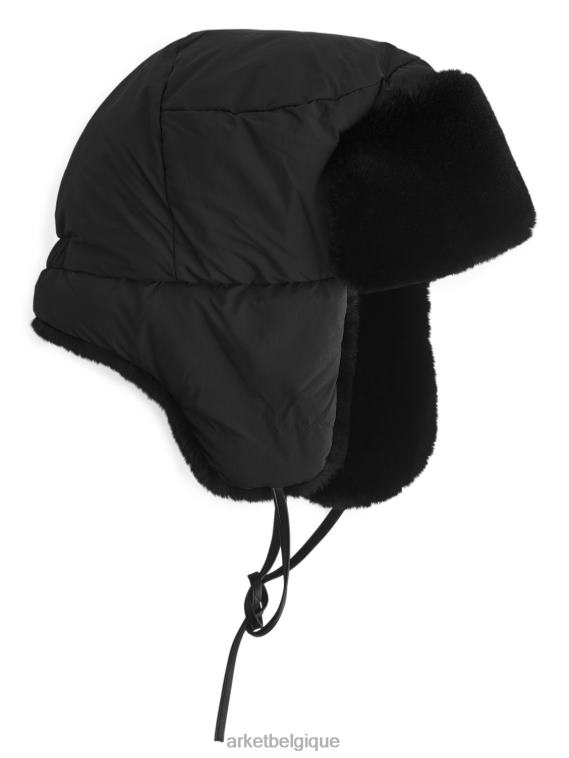 ARKET chapeau de trappeur en fausse fourrure femmes noir T46DR899 accessoires