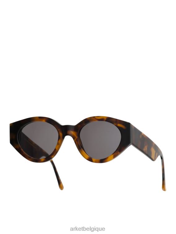 ARKET lunettes de soleil monokel femmes lentille solide havane/gris T46DR649 accessoires