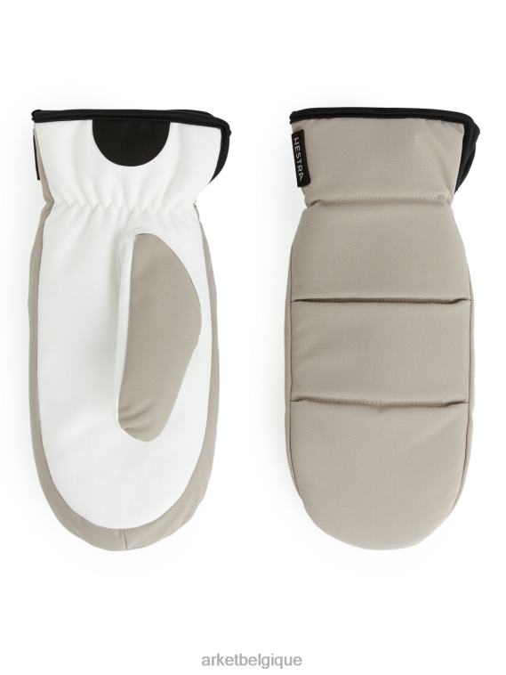 ARKET gant d'arc hestra femmes beige/blanc T46DR884 accessoires