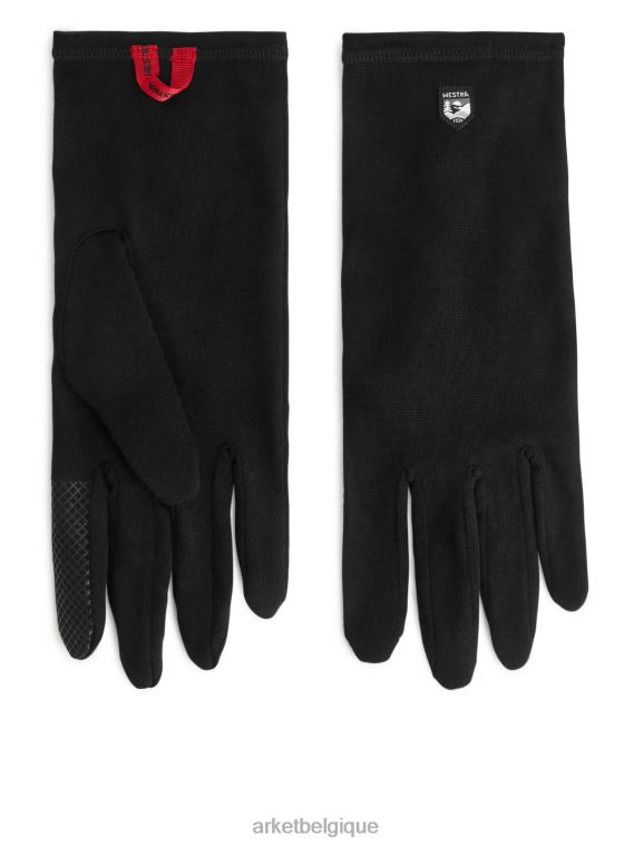 ARKET gants doublés en laine mérinos hestra femmes noir T46DR904 accessoires