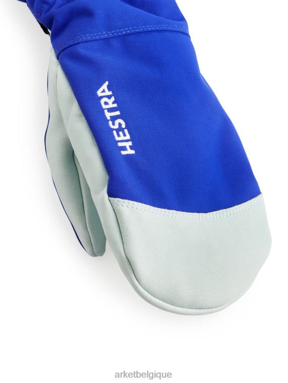 ARKET mitaines de ski en cuir hestra army femmes bleu vif/blanc T46DR883 accessoires