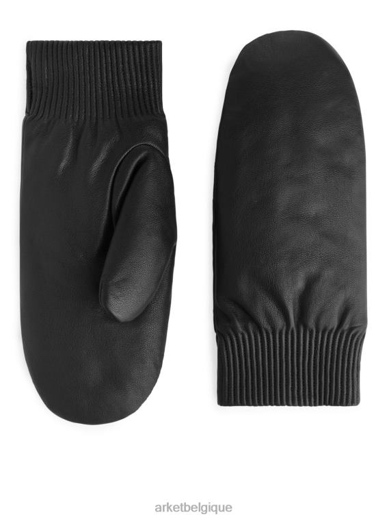 ARKET mitaines en cuir rembourrées femmes noir T46DR891 accessoires