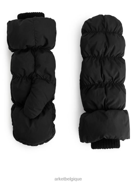 ARKET mitaines en duvet femmes noir T46DR900 accessoires