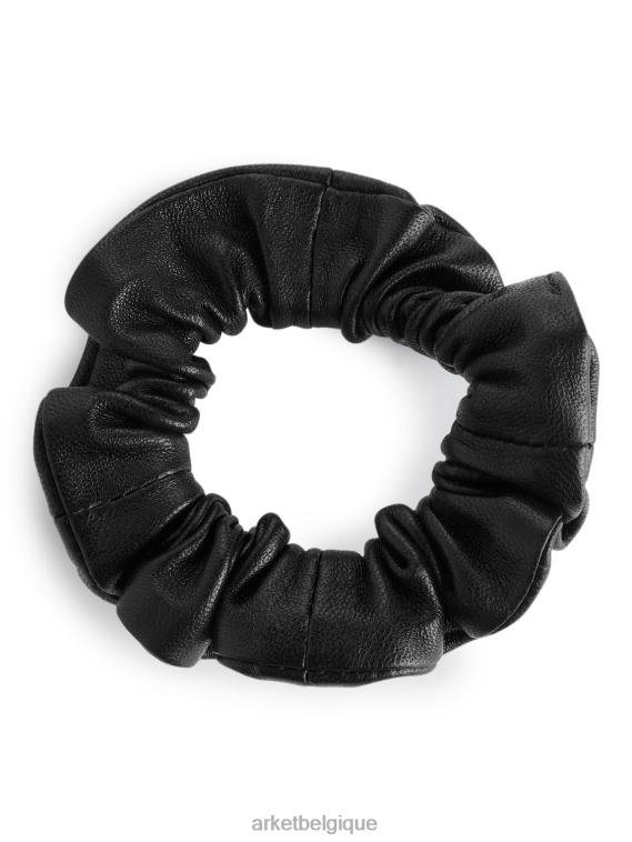 ARKET chouchou en cuir femmes noir T46DR874 accessoires