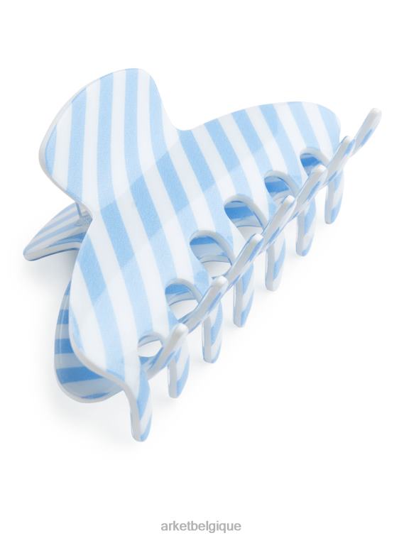 ARKET griffe de cheveux rayée femmes blanc bleu T46DR855 accessoires