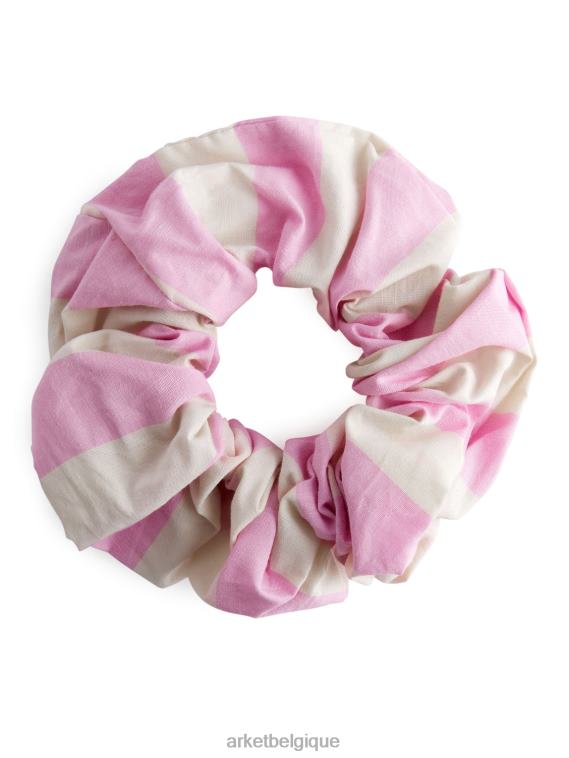 ARKET mélange de coton et de lin femmes rose/blanc cassé T46DR856 accessoires