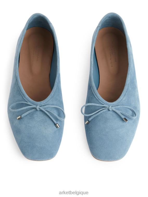 ARKET ballerine en daim femmes bleu clair T46DR716 chaussure