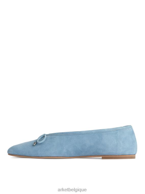 ARKET ballerine en daim femmes bleu clair T46DR716 chaussure