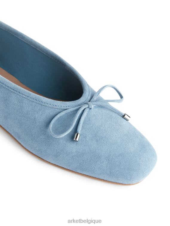 ARKET ballerine en daim femmes bleu clair T46DR716 chaussure