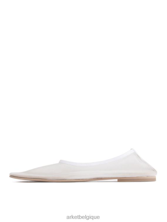 ARKET ballerines en résille femmes blanc cassé T46DR713 chaussure
