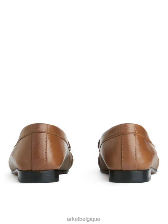 ARKET mocassins en cuir femmes brun clair T46DR684 chaussure