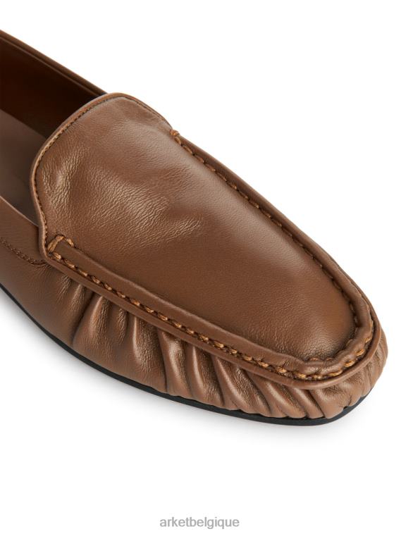 ARKET mocassins en cuir femmes brun clair T46DR684 chaussure
