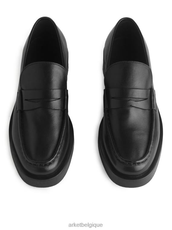ARKET mocassins en cuir femmes noir T46DR682 chaussure