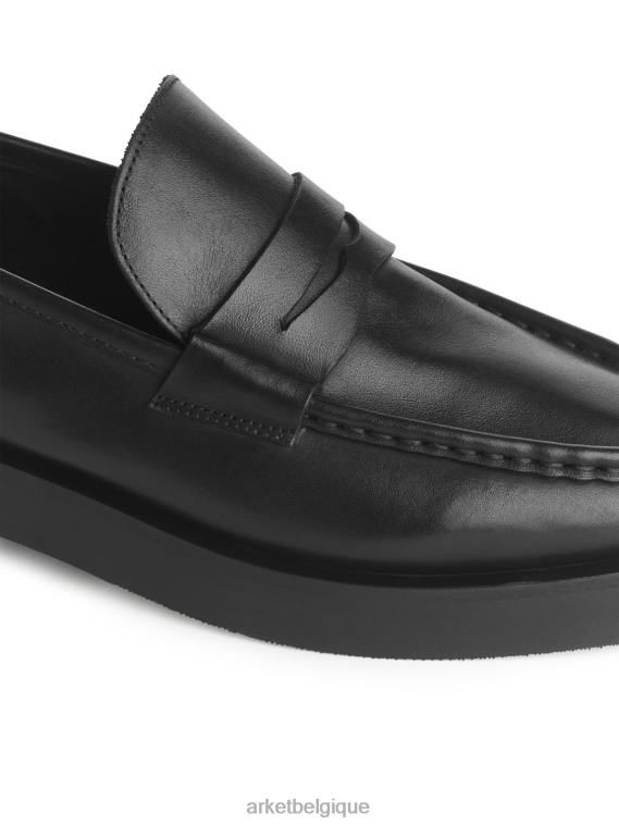 ARKET mocassins en cuir femmes noir T46DR682 chaussure