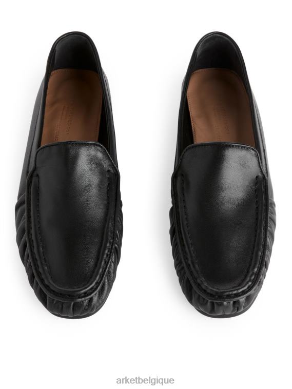 ARKET mocassins en cuir femmes noir T46DR683 chaussure