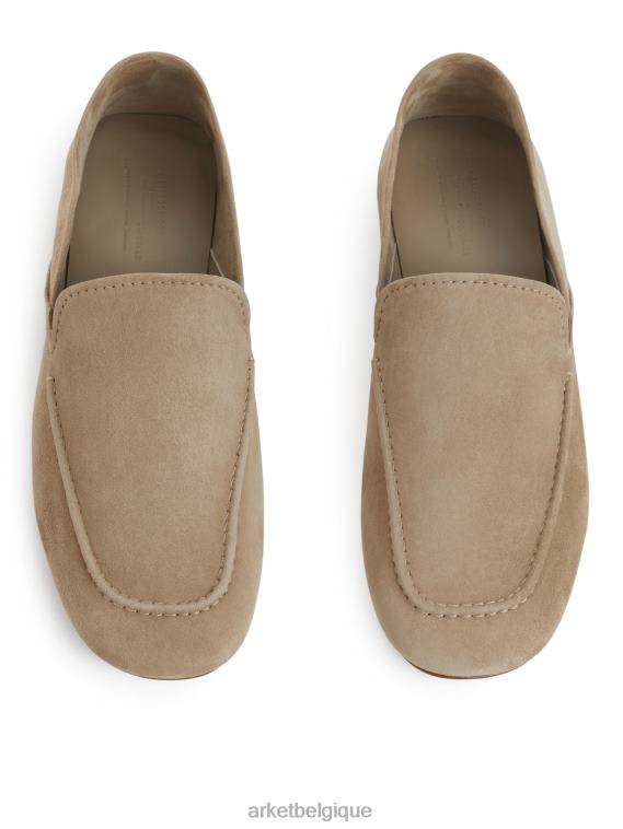 ARKET mocassins en daim femmes beige T46DR688 chaussure