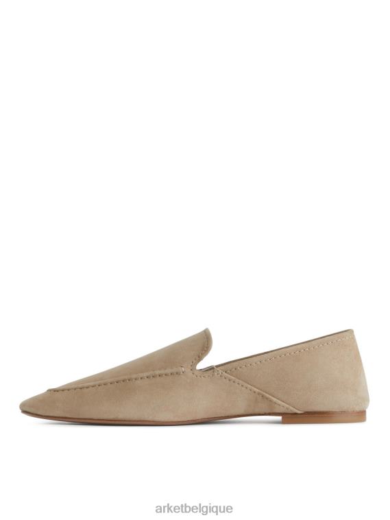 ARKET mocassins en daim femmes beige T46DR688 chaussure