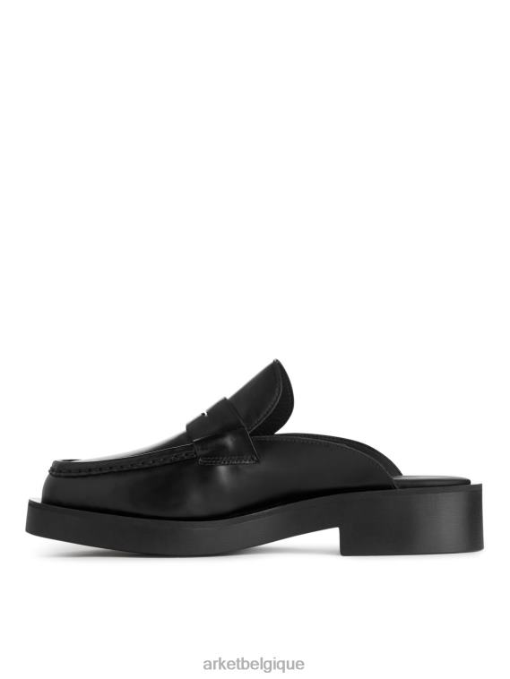 ARKET mocassins à enfiler en cuir femmes noir T46DR685 chaussure
