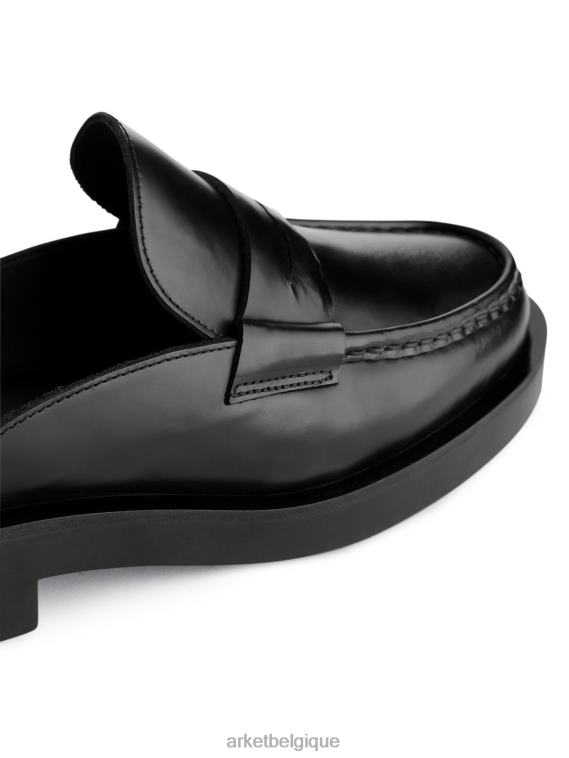 ARKET mocassins à enfiler en cuir femmes noir T46DR685 chaussure
