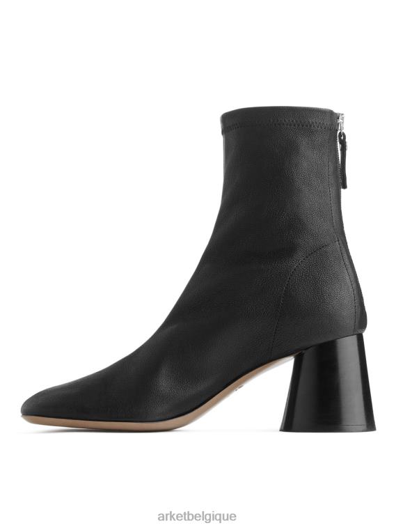 ARKET bottes chaussettes en cuir stretch femmes noir T46DR699 chaussure