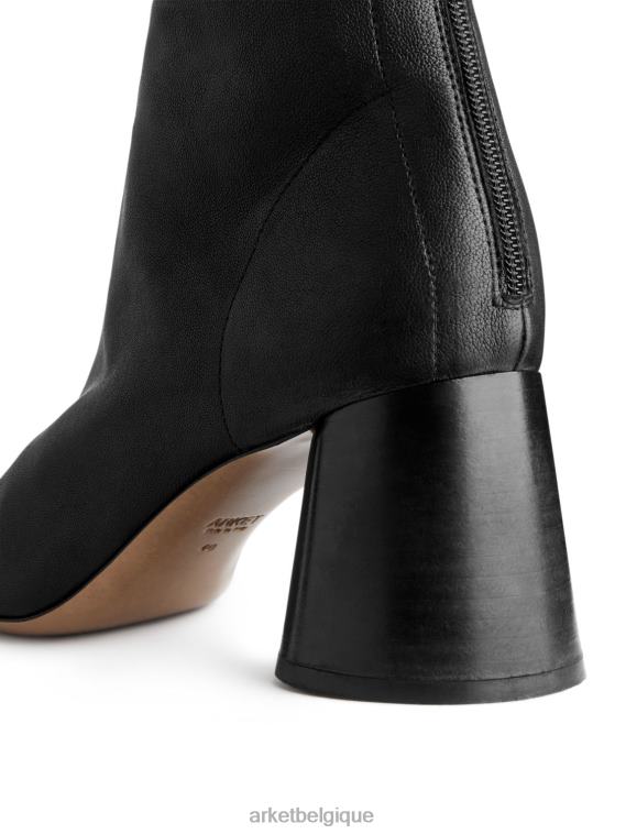ARKET bottes chaussettes en cuir stretch femmes noir T46DR699 chaussure
