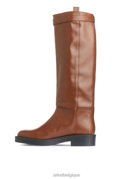 ARKET bottes d'équitation en cuir femmes brun T46DR733 chaussure