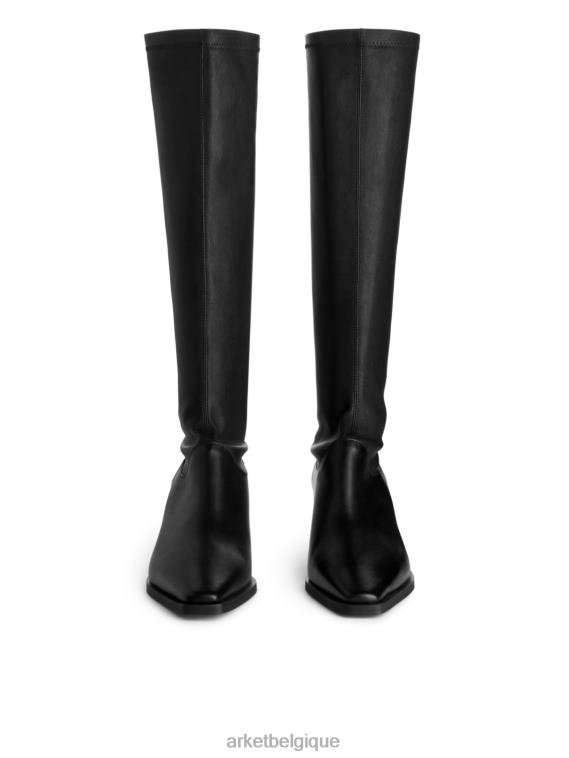 ARKET bottes en cuir stretch femmes noir T46DR731 chaussure