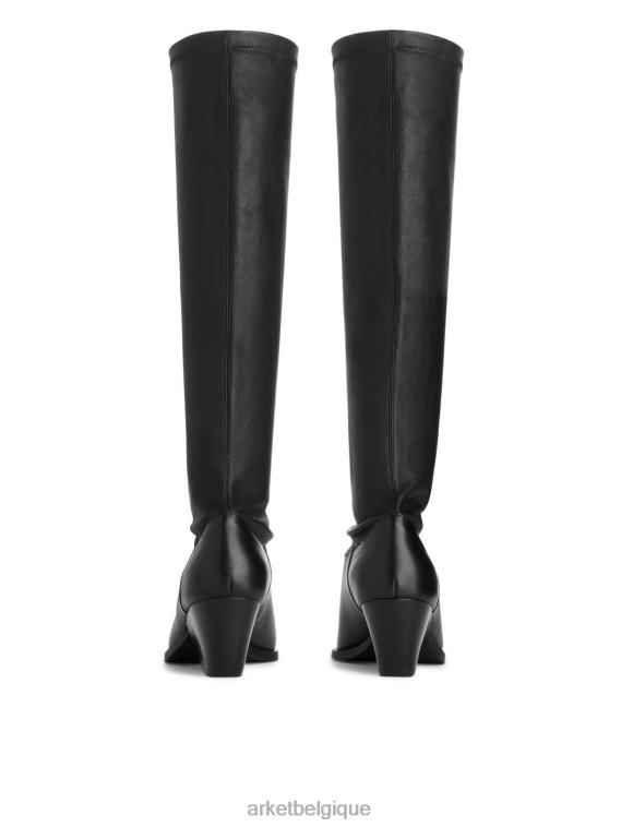 ARKET bottes en cuir stretch femmes noir T46DR731 chaussure