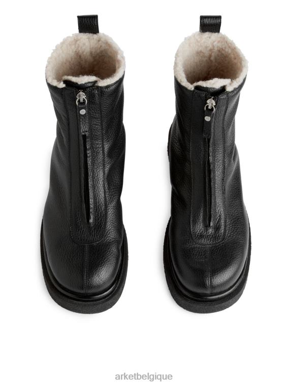 ARKET bottes en cuir synthétique femmes noir T46DR732 chaussure