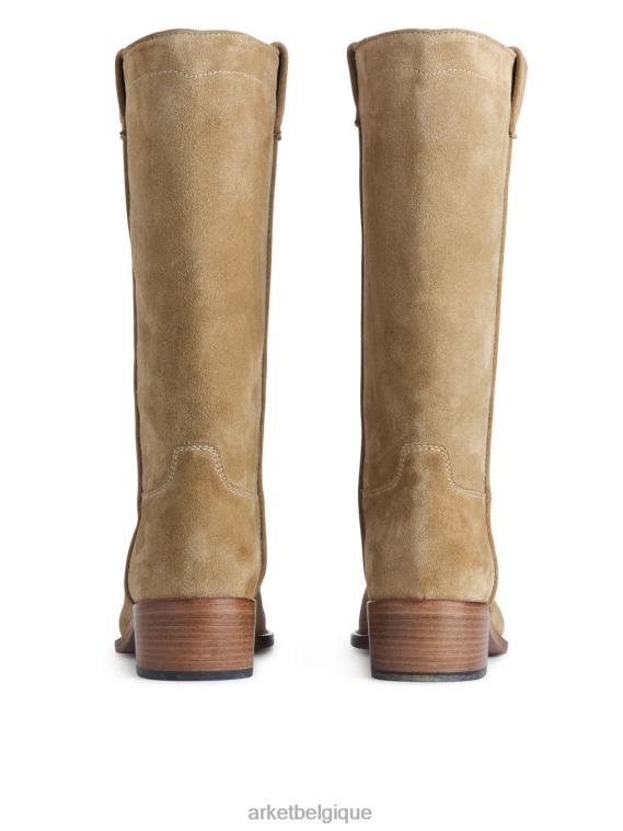 ARKET bottes en daim femmes beige T46DR725 chaussure