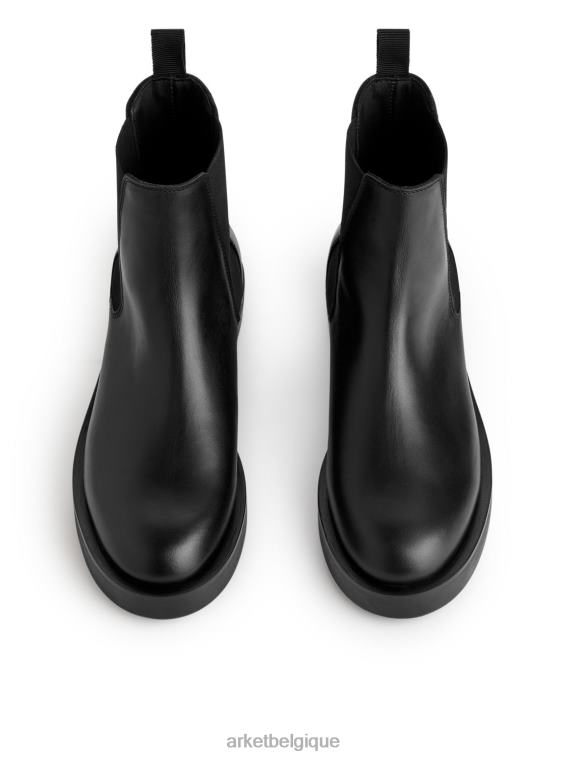 ARKET bottines chelsea en cuir femmes noir T46DR739 chaussure