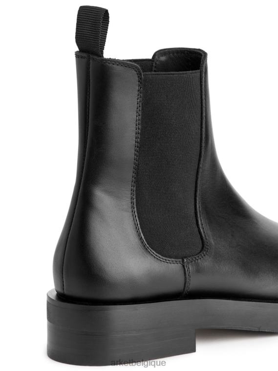 ARKET bottines chelsea en cuir femmes noir T46DR739 chaussure