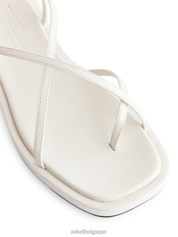 ARKET sandales à brides en cuir femmes blanc T46DR632 chaussure