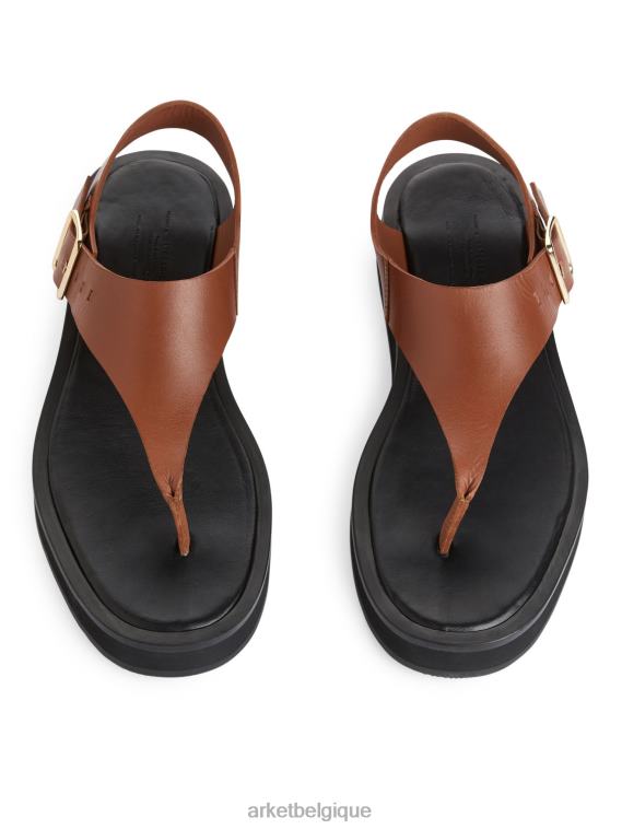 ARKET sandales en cuir épaisses femmes brun T46DR704 chaussure