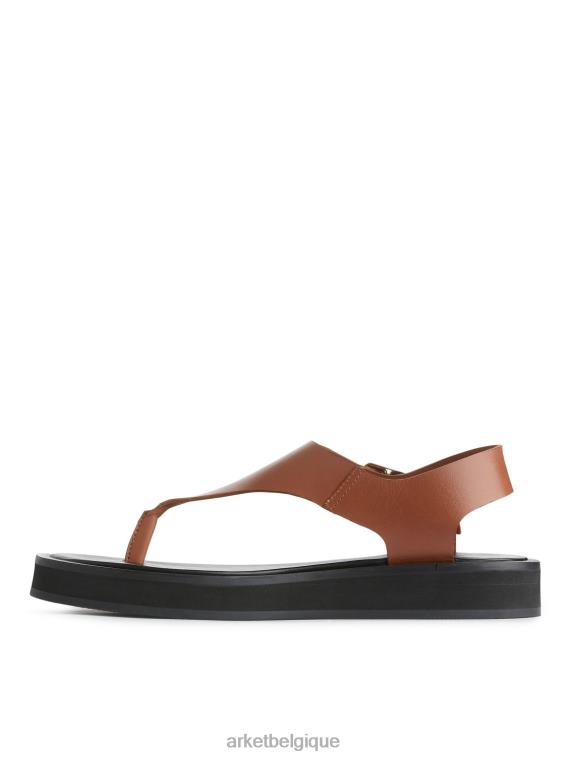 ARKET sandales en cuir épaisses femmes brun T46DR704 chaussure