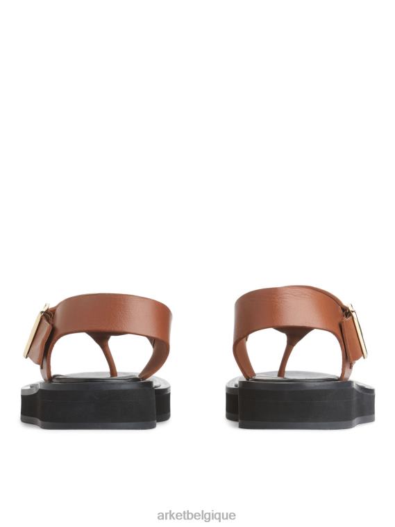 ARKET sandales en cuir épaisses femmes brun T46DR704 chaussure