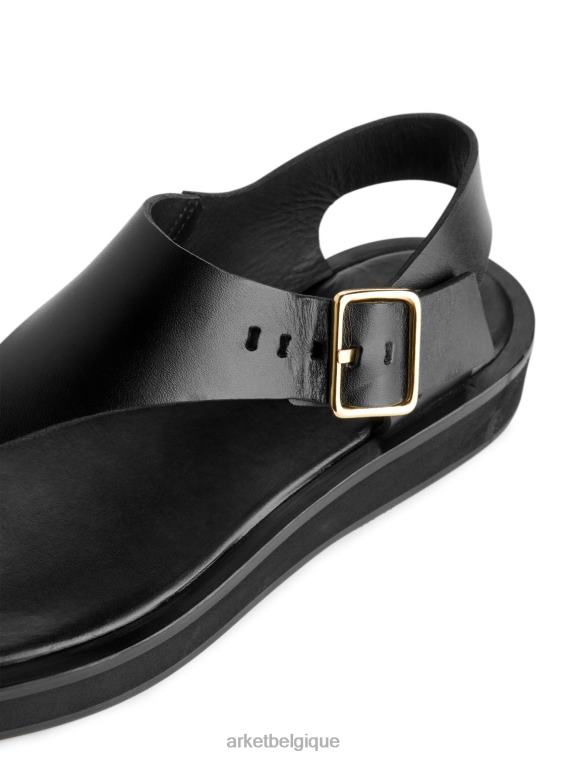 ARKET sandales en cuir épaisses femmes noir T46DR705 chaussure