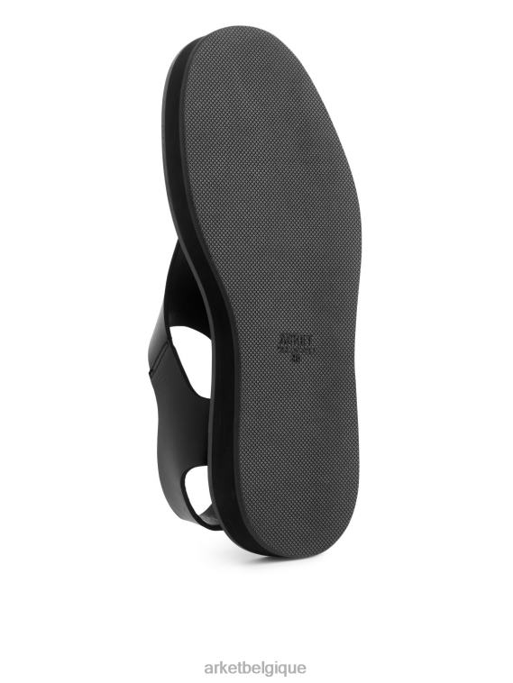 ARKET sandales en cuir épaisses femmes noir T46DR705 chaussure
