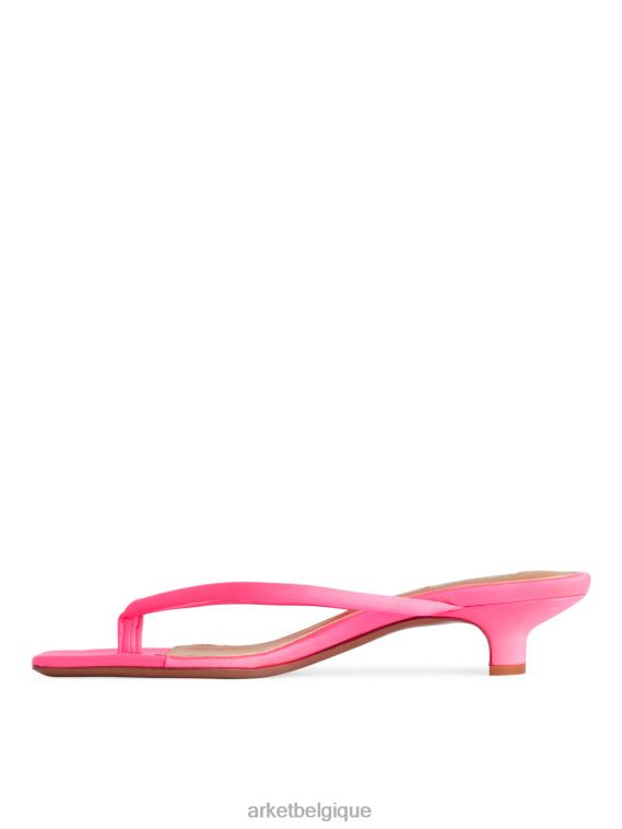 ARKET sandales à enfiler en satin femmes rose T46DR703 chaussure