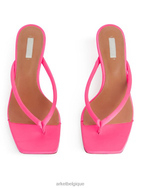 ARKET sandales à enfiler en satin femmes rose T46DR703 chaussure