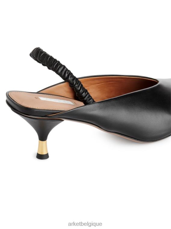 ARKET escarpins en cuir à bride arrière femmes noir T46DR698 chaussure