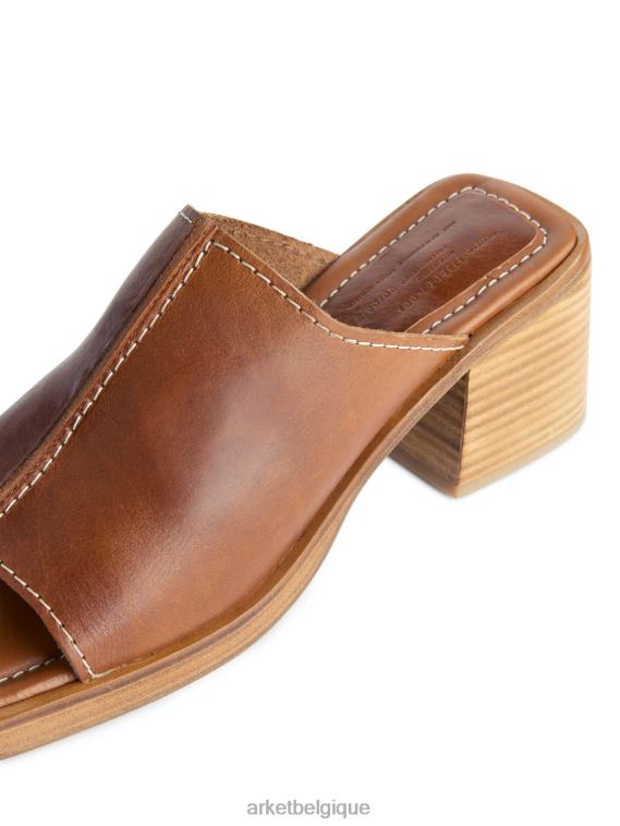 ARKET mules en cuir épais femmes Cognac T46DR690 chaussure