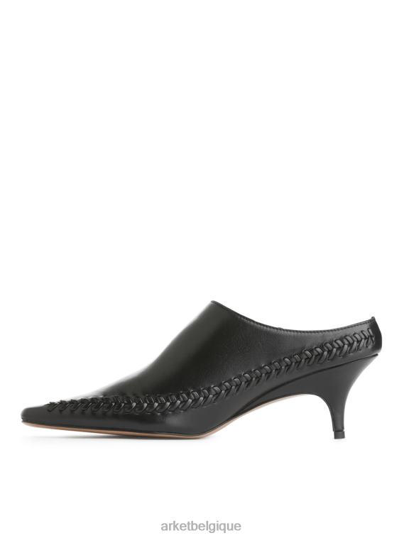 ARKET mules à petit talon femmes noir T46DR687 chaussure